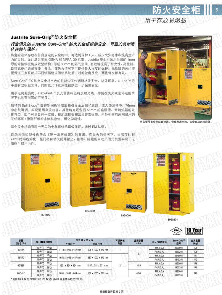 美國(guó)杰斯瑞特，防火安全柜，justrite防火柜，justrite安全柜，防爆柜justrite