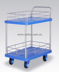 靜音手推車 PLA200-T2-HL2-D 二層護欄式